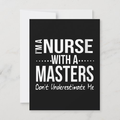 Womens Nurse Masters Degree MSN Nursing Student Note Card