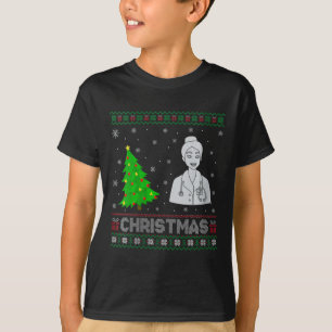 Womens Nurse Practitioner Xmas Tree Lighting Ugly T-Shirt