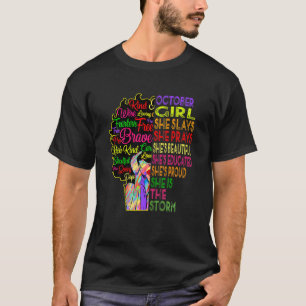 Womens October Birthday Girls October Girl She Sl T-Shirt
