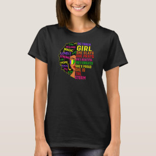Womens October Girl She Slays & Prays  October Bir T-Shirt