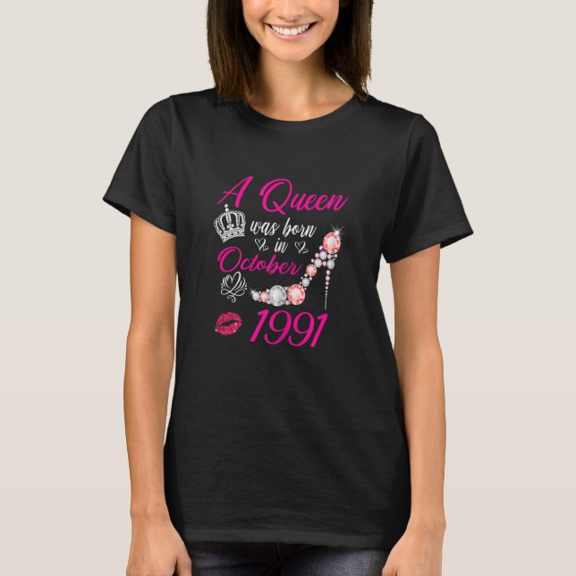 Womens October Girls 1991 T-Shirt for Women 31st B (Front)