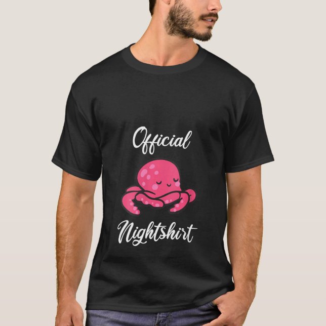Womens Octopus Sleepshirt Nightwear Nightshirt Sle T-Shirt (Front)