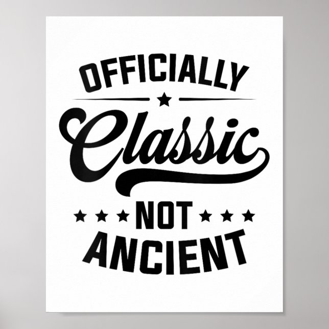 Womens Officially Clic, Not Ancient V-neck  Poster (Front)