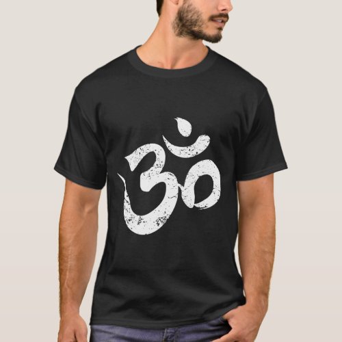 Womens Om Meditation Spiritual Indian Yoga Symbol T_Shirt