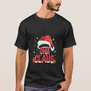 Womens Oma Claus Group Matching Family Christmas T-Shirt