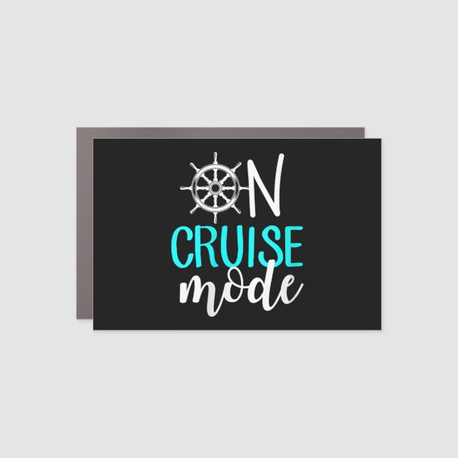 Womens On Cruise Mode Cruise Vacation Family Car Magnet (Front)