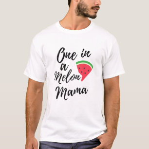 Womens One In A Melon Mama Funny Watermelon Mom De T-Shirt