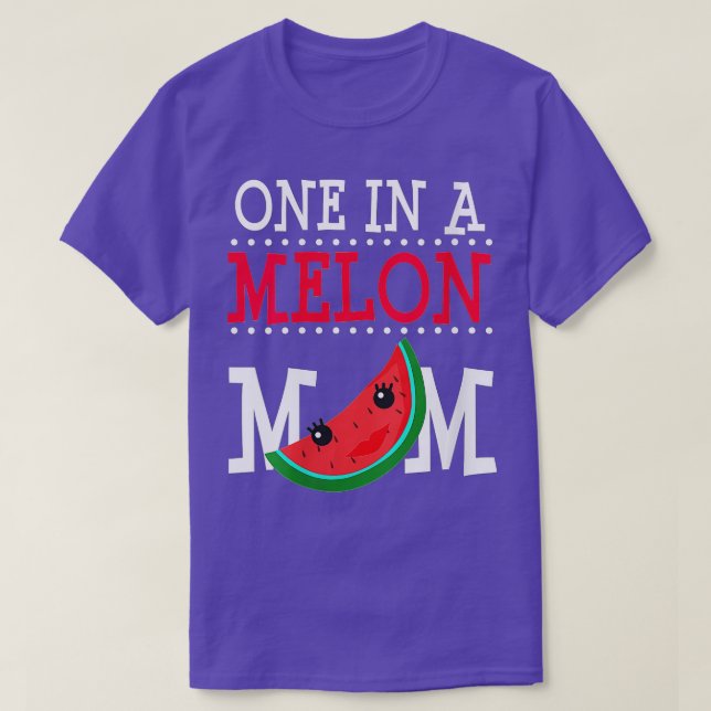 Womens One In A Melon Mom Funny Watermelon Pun Sum T-Shirt (Design Front)