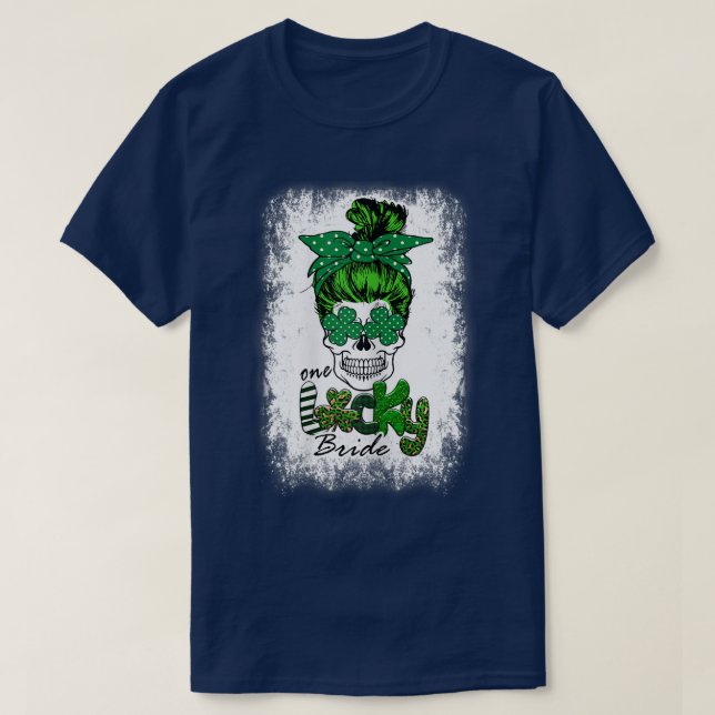 Womens One Lucky Bride St Patricks Day  T-Shirt (Design Front)
