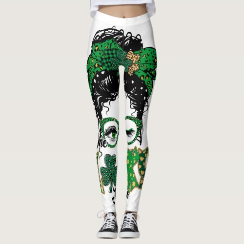 Womens One Lucky Mama St Patricks Day Mom Mother S Leggings