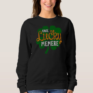 Womens One Lucky Memere St Patricks Day Mother Mom Sweatshirt