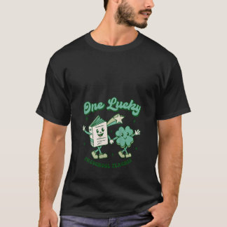 Womens One Lucky Preschool Teacher St Patrick Day  T-Shirt