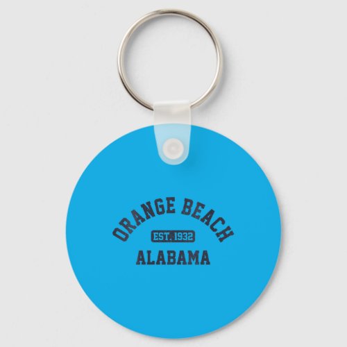 Womens Orange Beach Alabama V-Neck Keychain