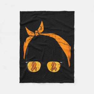 Womens Orange Ribbon Survivor Multiple Sclerosis A Fleece Blanket