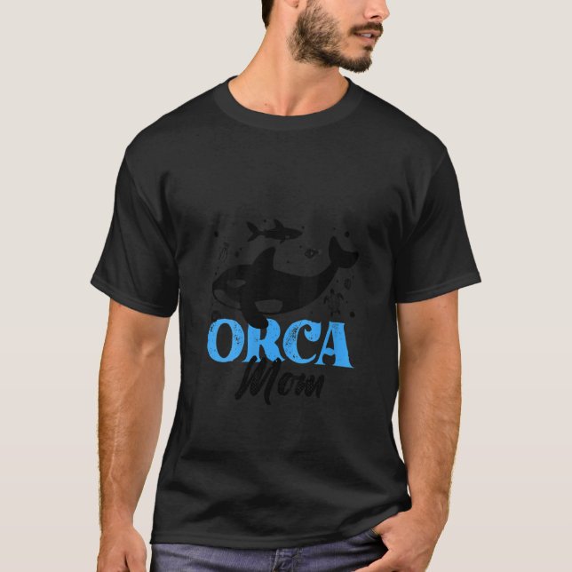 Womens  Orca  Graphic For Women Girls Moms Whale V T-Shirt (Front)