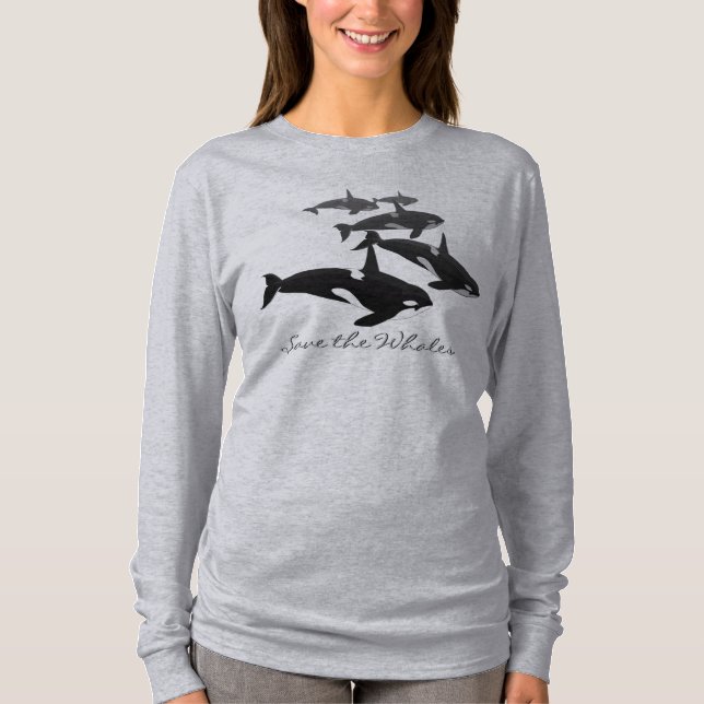 Women's Orca Jersey Shirt Orca Whale Art Hoodie (Front)
