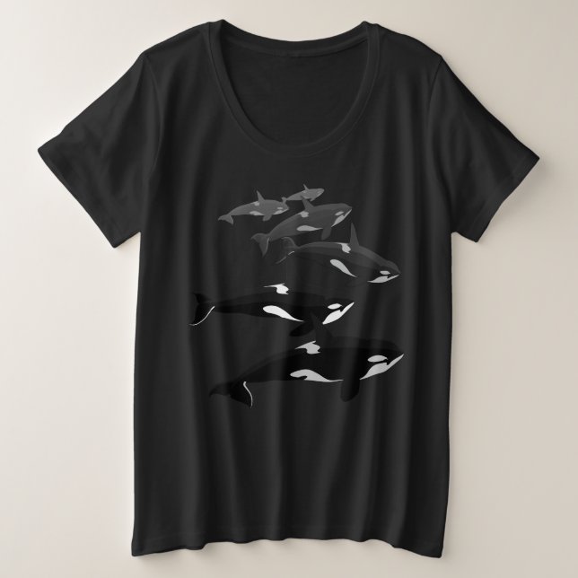 Women's Orca Whale Shirt Plus Size T-Shirt (Design Front)