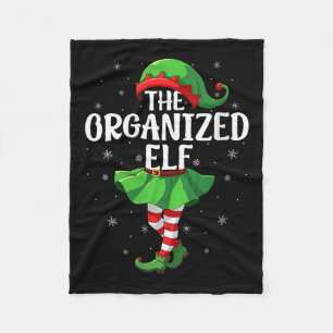Womens Organized Elf Christmas Girls Women Elf Squ Fleece Blanket