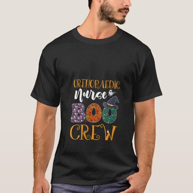 Womens Orthopaedic Nurse Boo Crew Nursing Hallowee T-Shirt (Front)