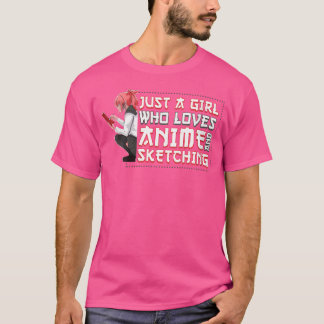 Womens Otaku Weeb Just A Girl Who Loves Anime And T-Shirt