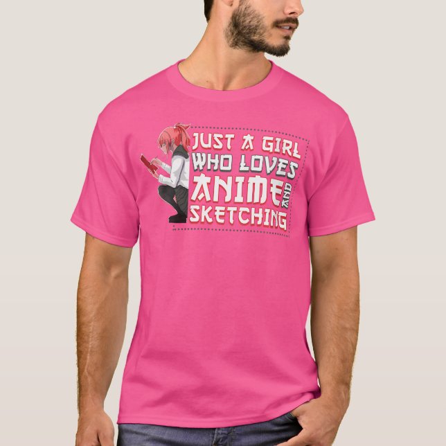 Womens Otaku Weeb Just A Girl Who Loves Anime And  T-Shirt (Front)