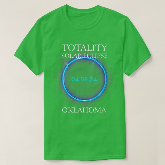 Womens otal Solar Eclipse 2024 Oklahoma 04  T-Shirt (Design Front)