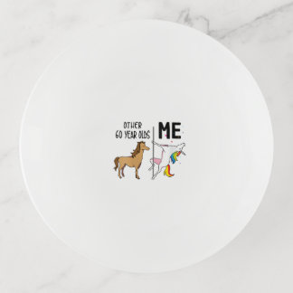 Womens Other Unicorn 60 Year Olds Birthday And Me  Trinket Tray