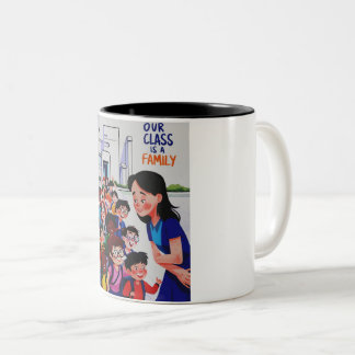 Womens Our Class is a family Two-Tone Coffee Mug