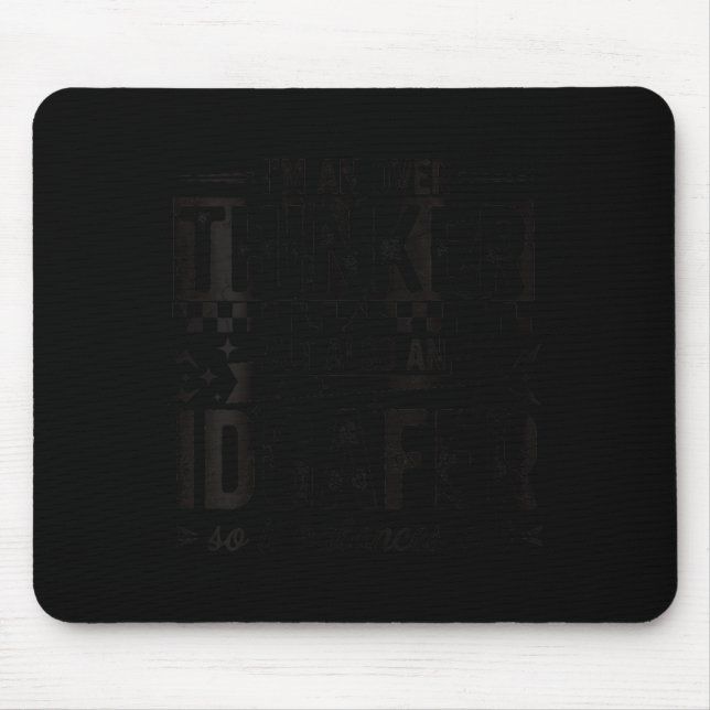 Womens Over Thinker Idgaf Funny Sarcastic Quote Mouse Pad (Front)