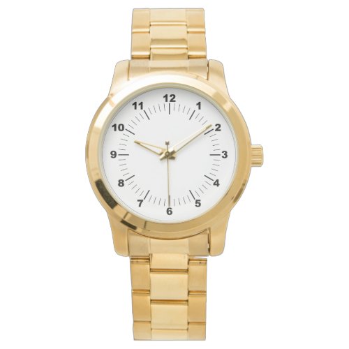 Womens Oversized Gold Bracelet Watch