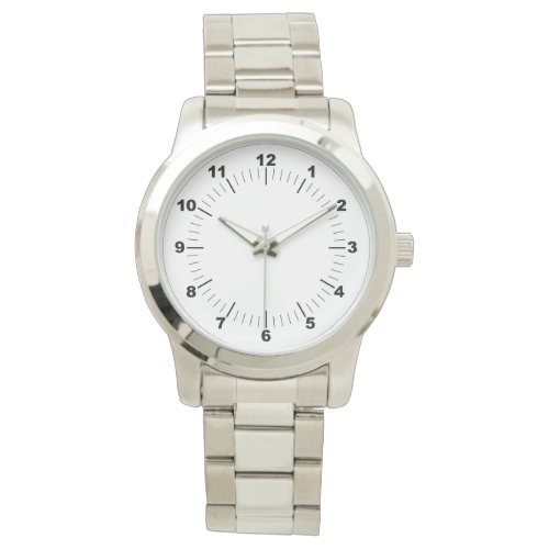 Womens Oversized Silver Bracelet Watch