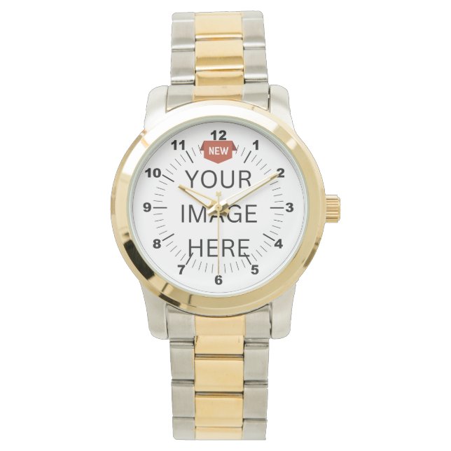 Women's Oversized Two-Tone Bracelet Watch (Front)