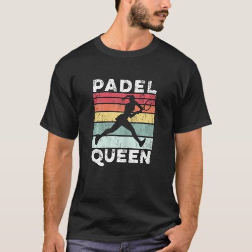 Womens Padel Queen Tennis Sprayer T_Shirt