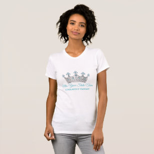 Women's Pageant Crown Custom Name T-Shirt