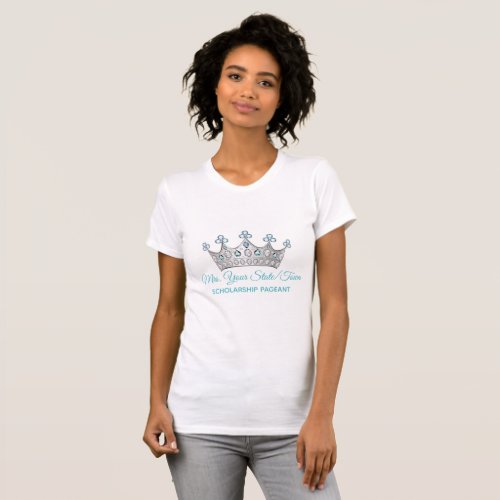 Womens Pageant Crown Custom Name T_Shirt