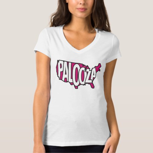 Womens Palooza Nation V_neck T_Shirt