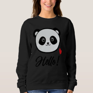 Womens  Panda 'hello' Sweatshirt