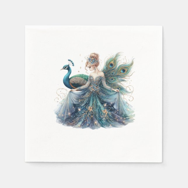 women's paper towel and peacock napkins (Front)