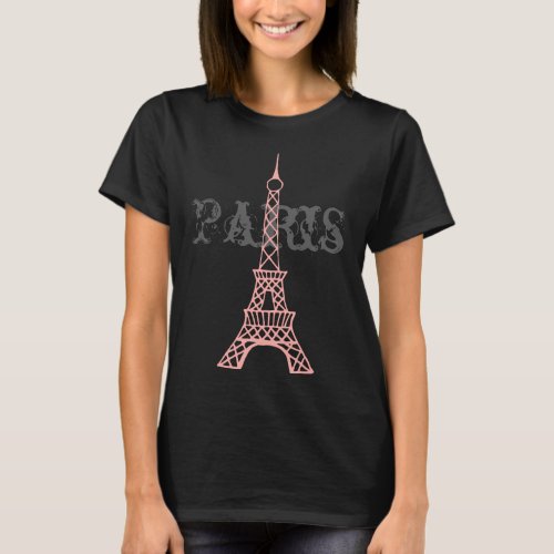Womens Paris Eiffel Tower Nightgown T Shirt Gift