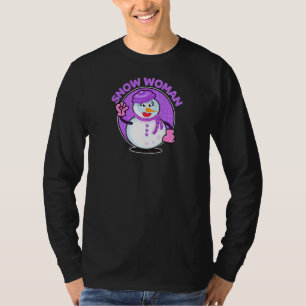 Womens Partnerlook Woman Snowman Family Christmas T-Shirt