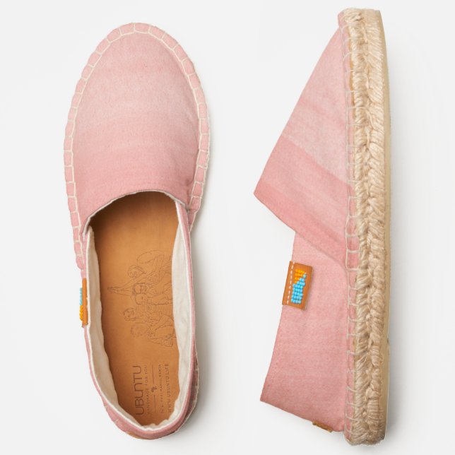 Women's Pastel Blush Pink Canvas Slippers Espadrilles (Side)