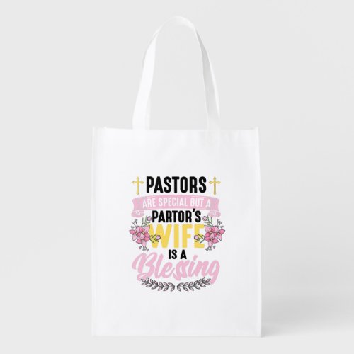 Womens Pastor Wife Appreciation Church Christian P Grocery Bag