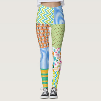 Womens Patchwork Leggings