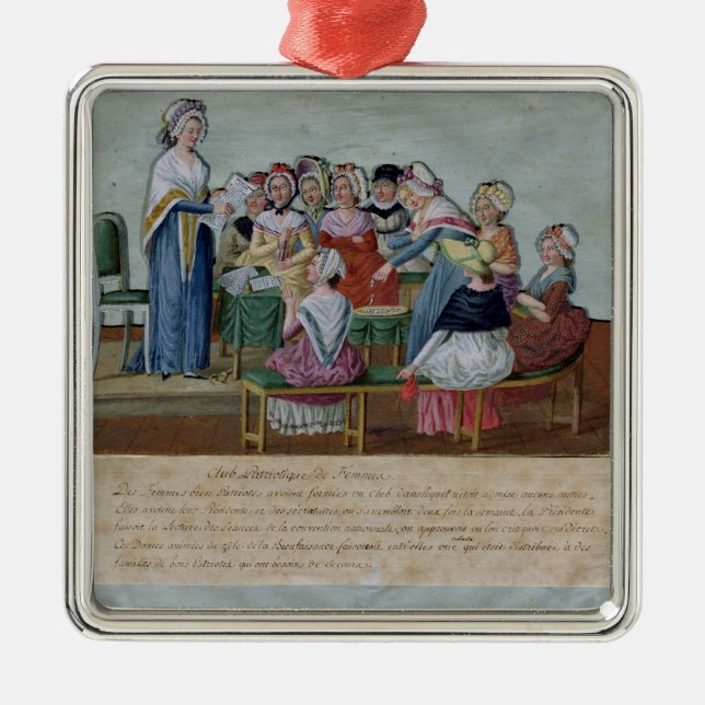 Women's Patriotic Club Metal Ornament (Front)