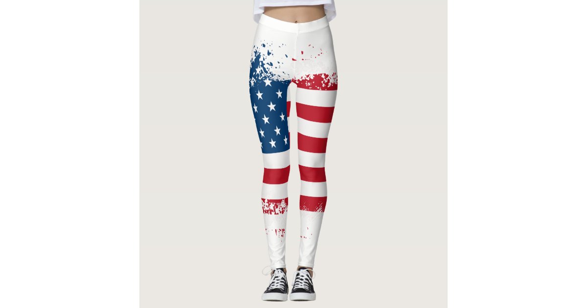 Patriotic American Flag Design Leggings for Sale by vtv14