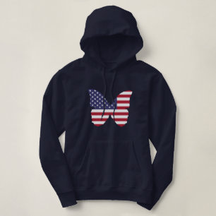 Women's Patriotic Hoodie-Butterfly Hoodie