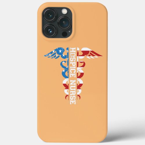 Womens Patriotic Hospice Nurse 4th Of July USA iPhone 13 Pro Max Case