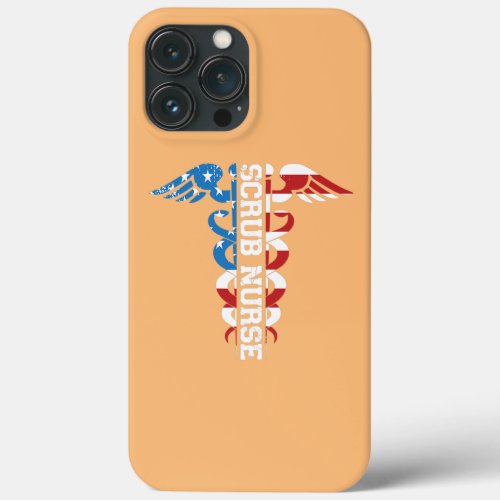 Womens Patriotic Scrub Nurse 4th Of July USA iPhone 13 Pro Max Case