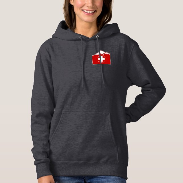 Womens Patrol Hoodie with back logo (Front)