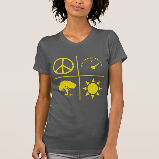 Women's Peaceful Treason Gold Gliph T-Shirt (Front)